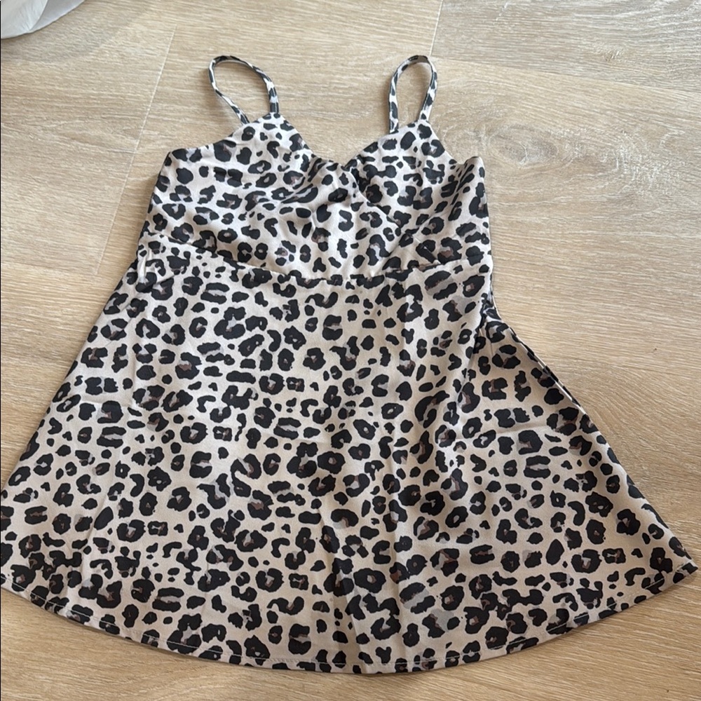 Leopard Print Kids Casual Dress